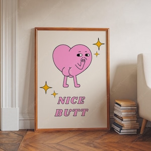 Nice Butt Funny Art Print | Trendy Bathroom Decor (Digital Download)