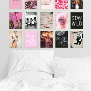 May include: A collage of 10 images with a country western theme. The images include a pink background with the text "Yee-haw" repeated, a pink background with the text "Dolly Parton Vibes", a black background with the text "Stay Wild", a pink background with the text "Mamas Please Let Your Babies Grow Up To Be Cowgirls", a pink background with the text "You're My Velvet Elvis", a photo of a woman wearing a cowboy hat and a sparkly dress, a photo of a woman wearing a cowboy hat and a black shirt, a photo of a woman wearing cowboy boots, a photo of a woman wearing cowboy boots, and a photo of a woman wearing cowboy boots.