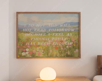 Impression d'art inspirante paroles country | Prairie florale (téléchargement numérique)