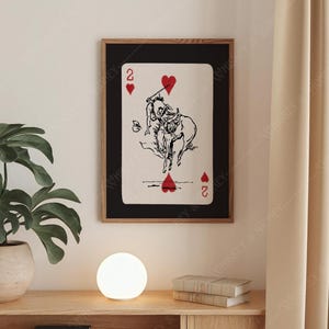Download digital de impressão de arte de carta de baralho de rodeio | Impressão de arte de faroeste | Arte de rodeio vintage | Carta de baralho de faroeste | Decoração de faroeste | Cowboy de rodeio