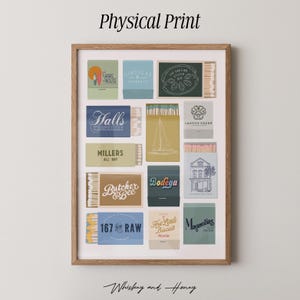 Physcial Print | Charleston Matchbook Art Print | Printable Art | Trendy Art Print | South Carolina Art | Charleston Poster | Bar Cart Art