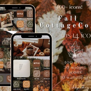 Fall Cottage Core Aesthetic IOS 14 Pack image 1