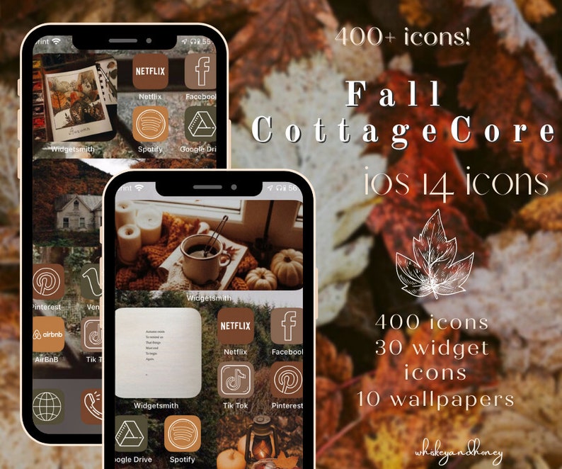 Fall Cottage Core Aesthetic IOS 14 Pack image 1