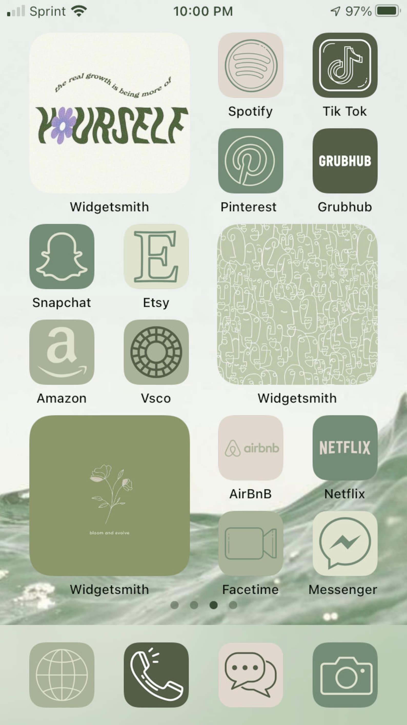 Sage Green Aesthetic IOS 14 Icons Pack Etsy
