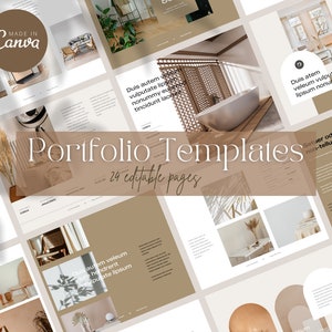 Minimalist Portfolio Templates | Canva templates | Portfolio | Digital Templates | Blogger Designer Marketing Templates