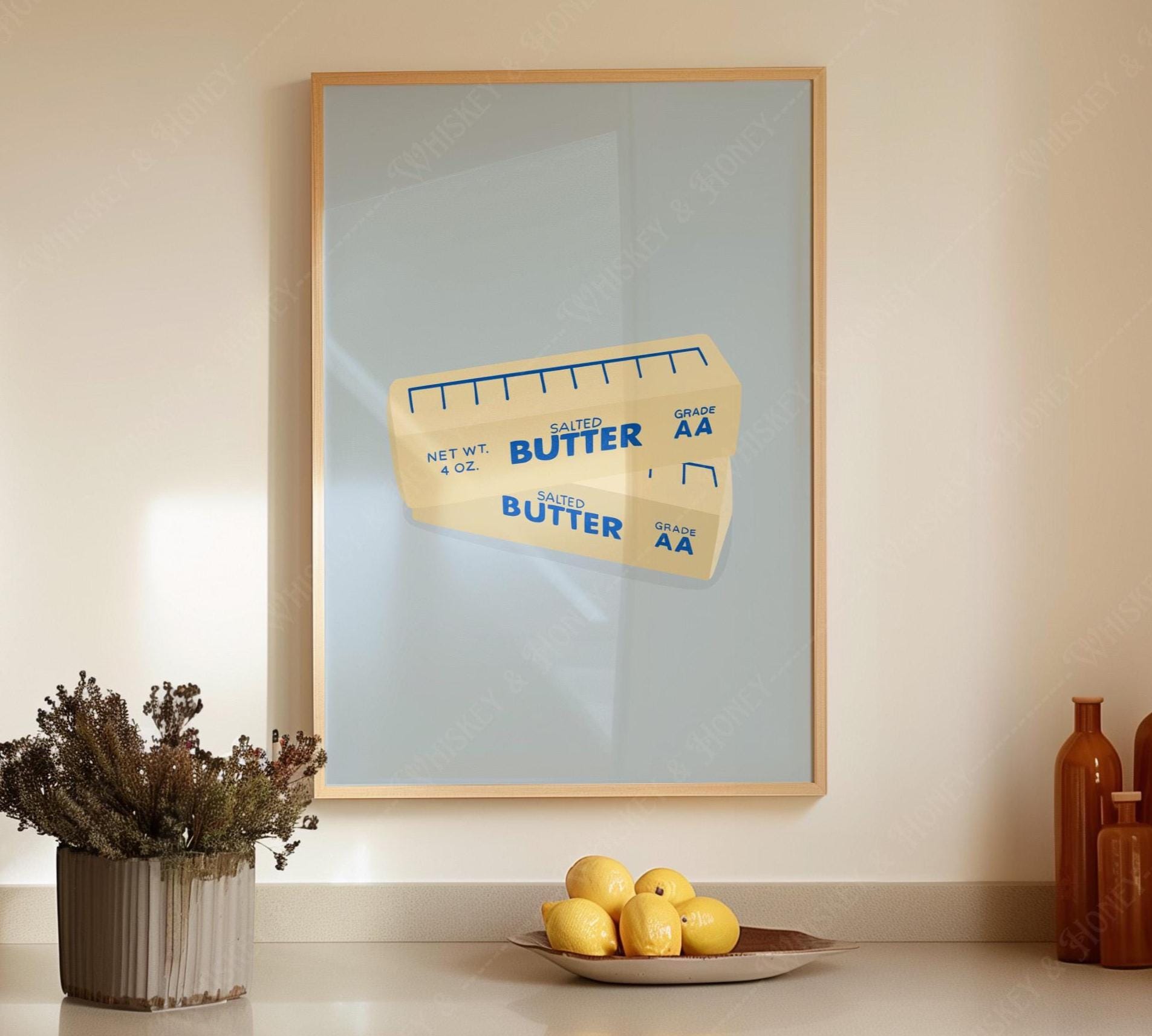 Butter Art Print | Trendy Kitchen Wall Decor (digital Download) - Etsy