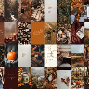 Gemütliche Herbst Wandcollage | Digitaler Download | 75 Stück