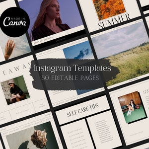 50 Page Instagram Template Kit | Canva Template | Blogger Template | Digital Marketer Template | Small Business