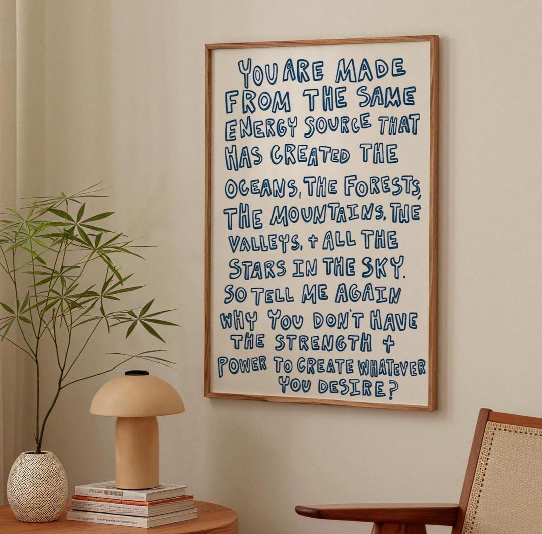 Inspirational Quote Art Print | Trendy Gallery Wall Decor (digital ...