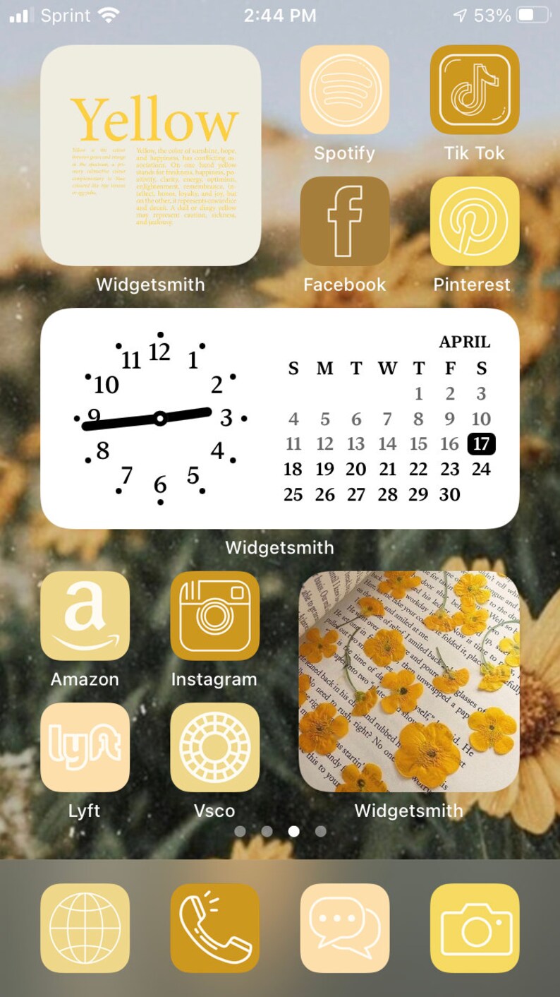 Mellow Yellow Aesthetic IOS 14 Icons Pack Etsy