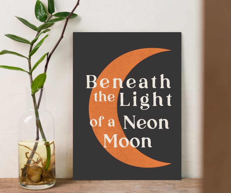 Neon Moon Western Art Print | Country Gallery Wall (Digital Download) image 5