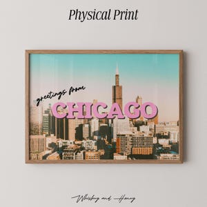 Greetings From Chicago Art Print | Mid-Century Modern Poster