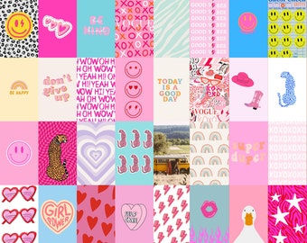Preppy Aesthetic Wall Collage Kit | 75 Piece (Digital Download)