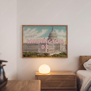 Digitaler Download | Grüße aus Washington D.C Kunstdruck | Vintage-Postkarte Poster | Washington DC Poster | Retro Kunst | Reise Poster |