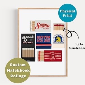 Custom Matchbook Print | Physical Print | Personalized Matchbook Artwork | Up To 5 Matchbook | Birthday Anniversary Gift | Custom Gift