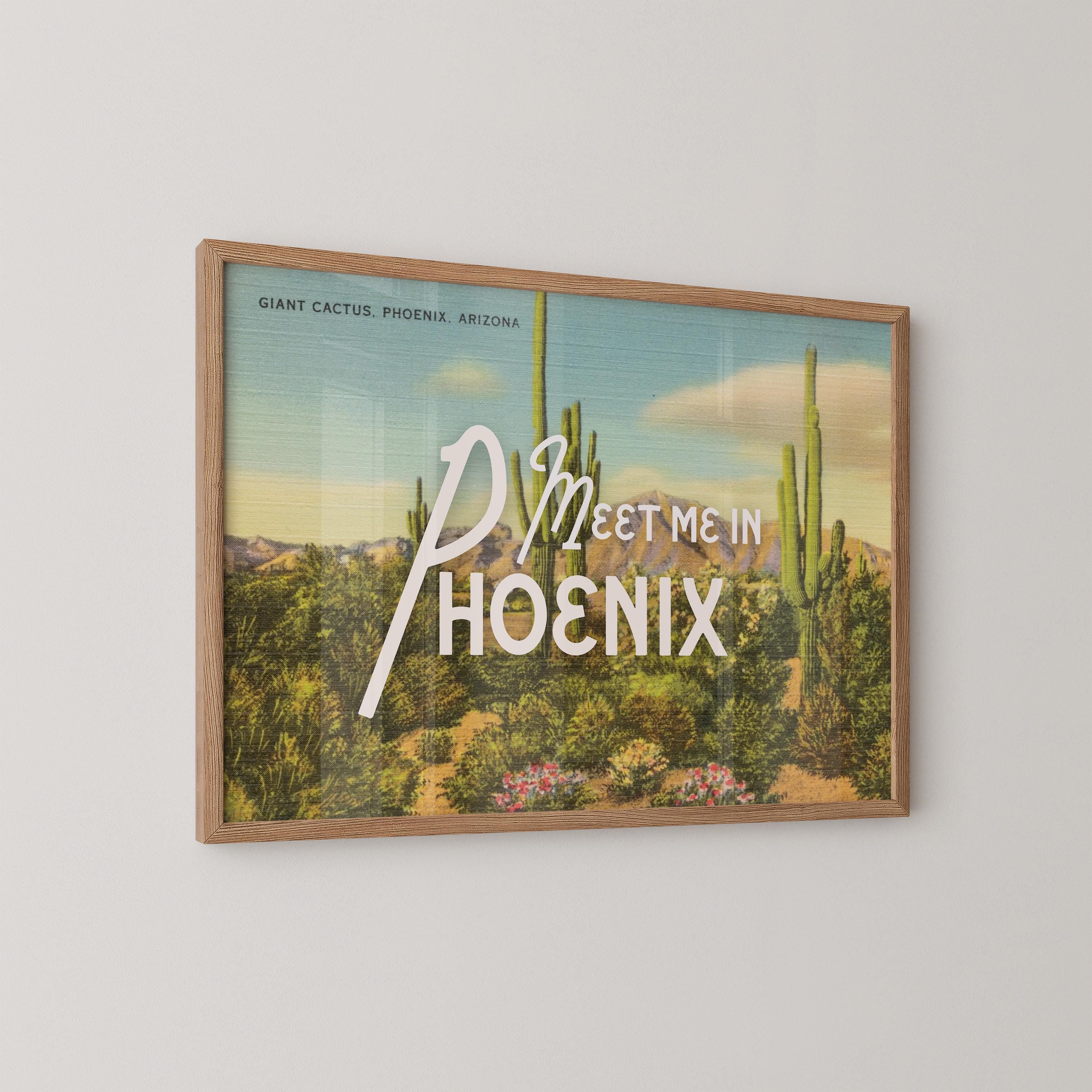 シェーンボーデン　オリジナルアート　アメリカン・エキスプレス・カード風アート Phoenix Arizona Art Print | Vintage Travel Poster - Etsy