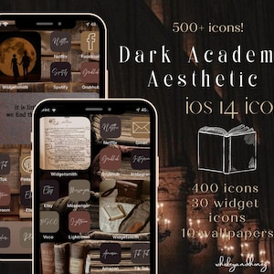 Dark Academia Aesthetic IOS 14 Icons Pack