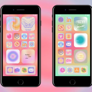 Aura Phone Icons Pack Trendy Phone Icons iPhone Icons Android Icons Digital Download Danish Pastel Aesthetic Aura Aesthetic image 2