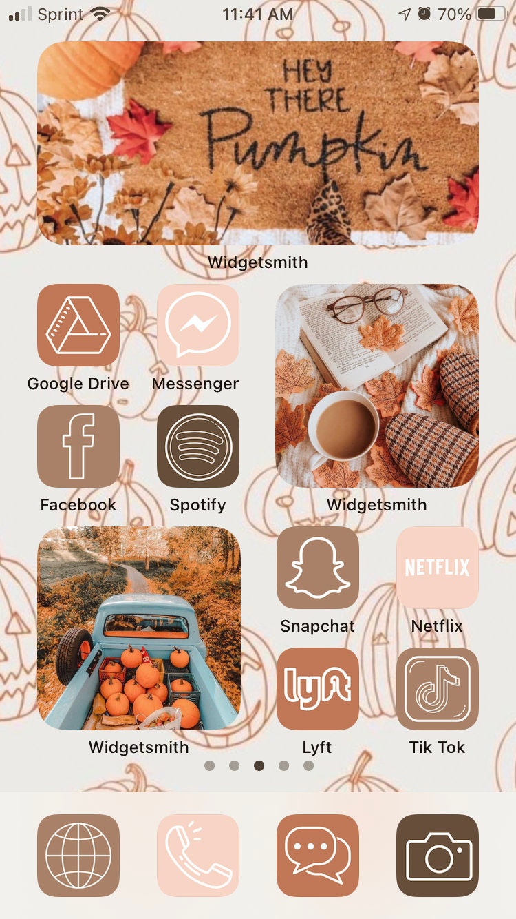 Boho Autumn Aesthetic IOS 14 Icons Pack | Etsy