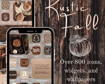 Rustic Fall App Icons Pack: iOS Cover (Digitaler Download