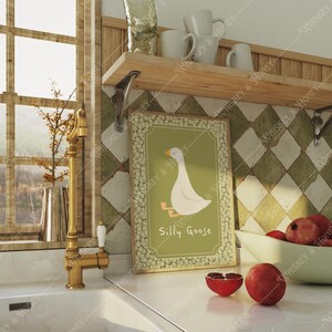 Impression d'art stupide d'oie | Décoration de chambre d'enfant Cottagecore (téléchargement numérique) image 5