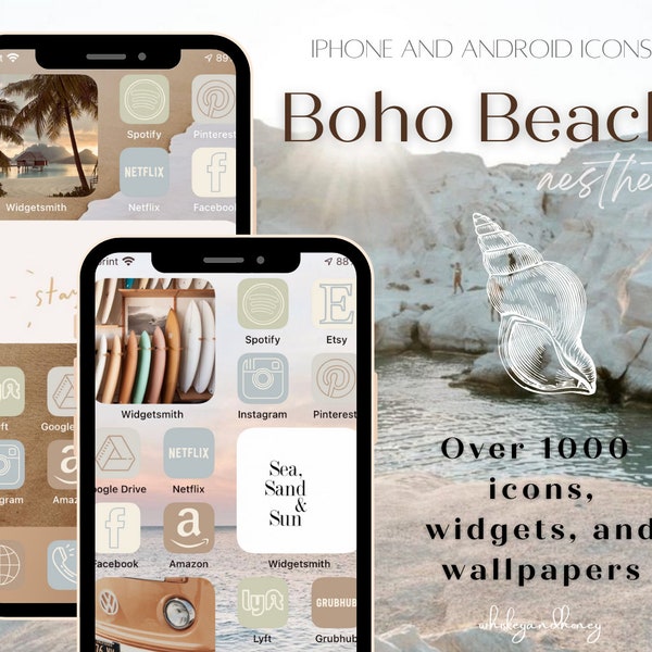 Boho Beach IOS 14 Iphone-pictogrammen
