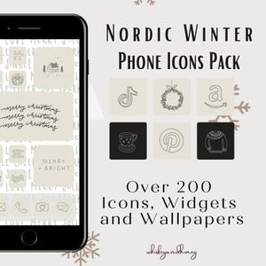 Nordic Winter Phone Icons Kit | Aesthetic App Covers (Digital Download)