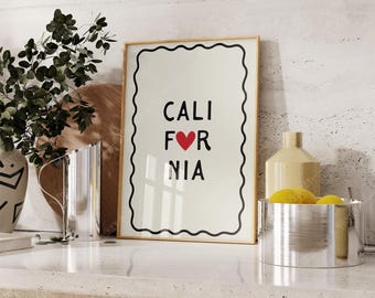 California Art Print | Cali Heart (Digital Download)