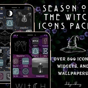 Season of The Witch Aesthetic ios 14 icons pack | witchy phone icons