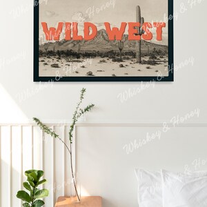 Vintage Wild West Art Print | Western Cowboy Poster (Digital Download) image 5