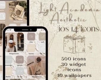 Light Academia App Icons for iOS 14 (Digital Download)