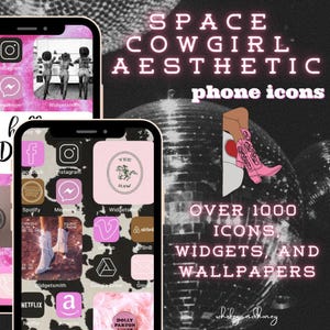Space Cowgirl App Icons | iOS & Android (200+ Covers, 50 Widgets, 15 Wallpapers