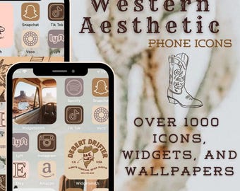 Western Aesthetic Phone Icons, Widgets, and Wallpapers
