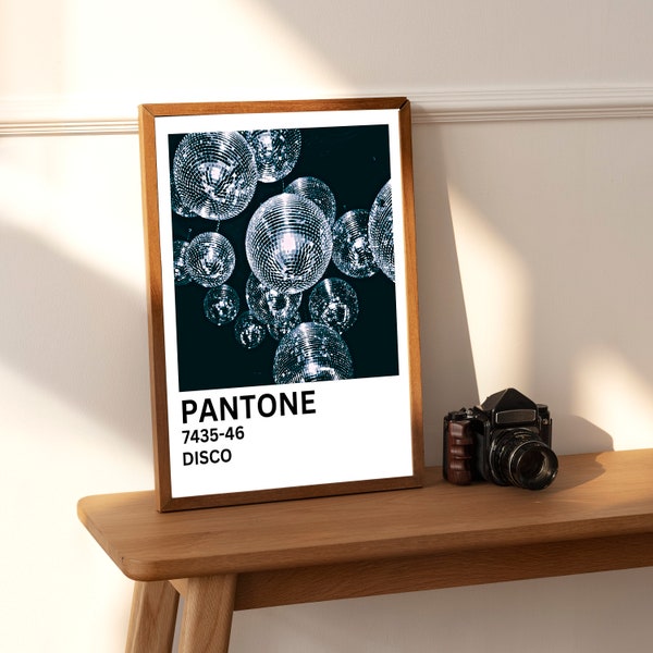 Digital Download Art Print | Pantone Disco Art Print | Trendy Wall Art | Apartment Art | Bar Cart Art | Disco Art Print