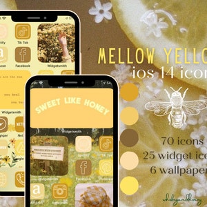 Mellow Yellow Aesthetic IOS 14 Icons Pack