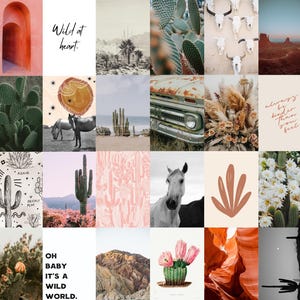 Boho Collagen Set | Digitaler Download | 75 Bilder | 10x15 | Miniposter | Boho Wand Kunst | Galerie Kunst Ideen | Wüste Boho Art