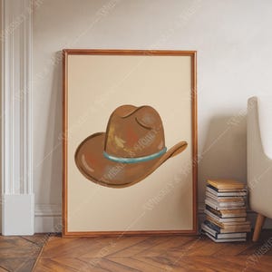 デジタルダウンロード | カウボーイハットの絵画アートプリント | ウエスタンウォールアート | トレンディアート | ウエスタンポスター | カウボーイアート | ウエスタンインテリア | カウガールポスター