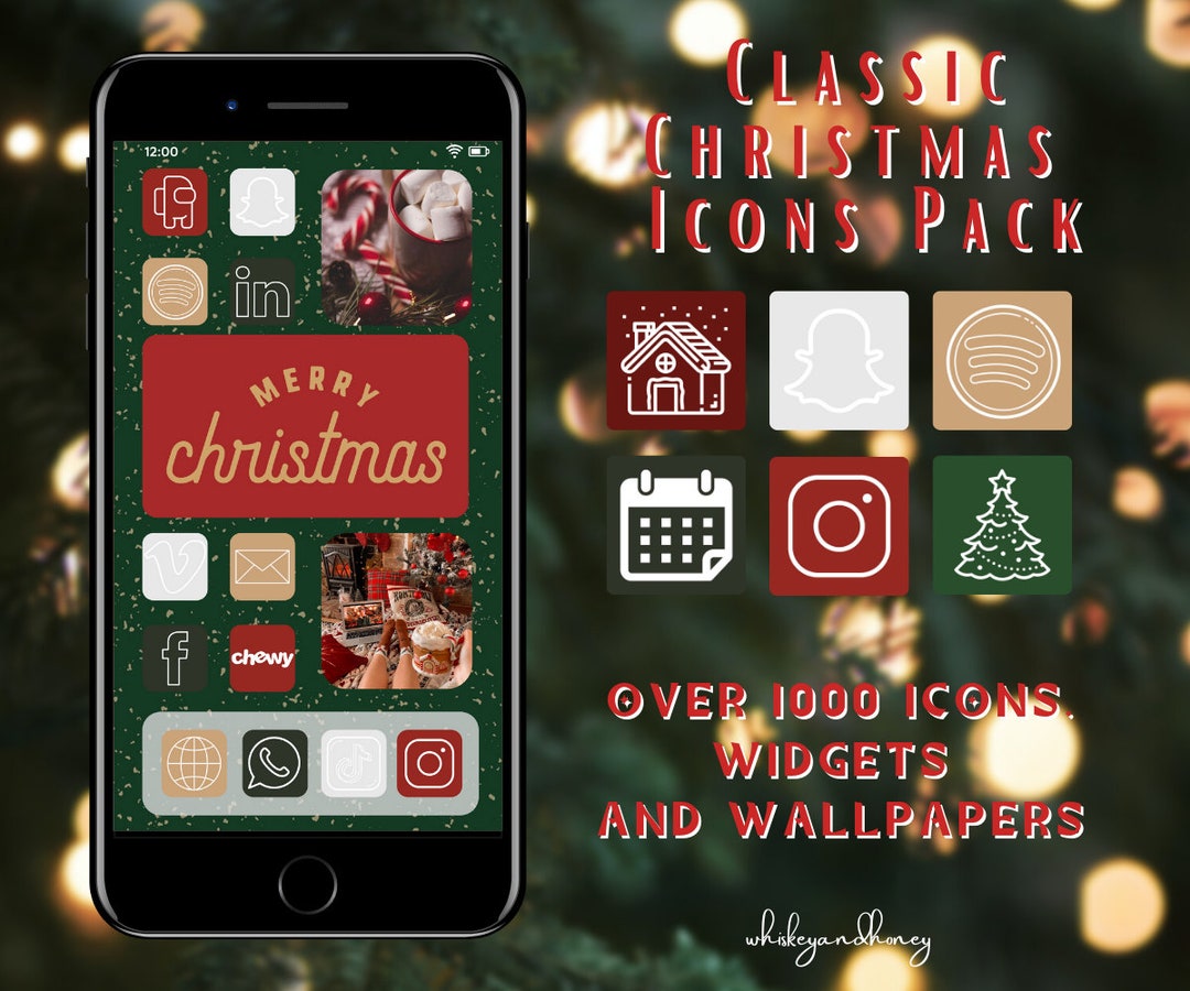 Classic Christmas Aesthetic Icons Pack Iphone Icons - Etsy