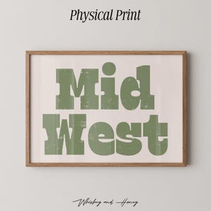 Physical Print | Midwest Art Print | Trendy Wall Art | Midwest Poster | Apartment Art | Location Wall Art | Midwest Western Art |