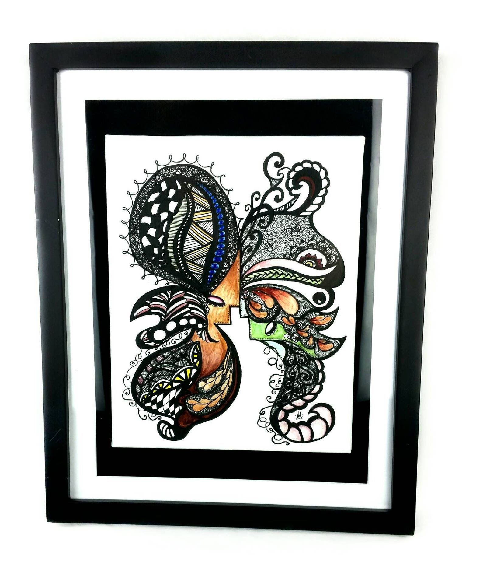 Butterfly Art in Shadow Box Frame / Framed Butterfly Canvas / Etsy