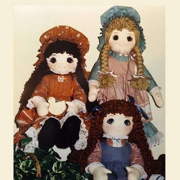 Country Friend Dolls Sewing Pattern UNCUT Heritage Quilts 106 Size 36 inch Large Rag Dolls