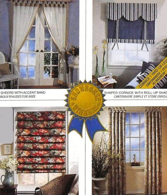 Window Shades Drapes Curtains Cornice Sewing Pattern Uncut Etsy