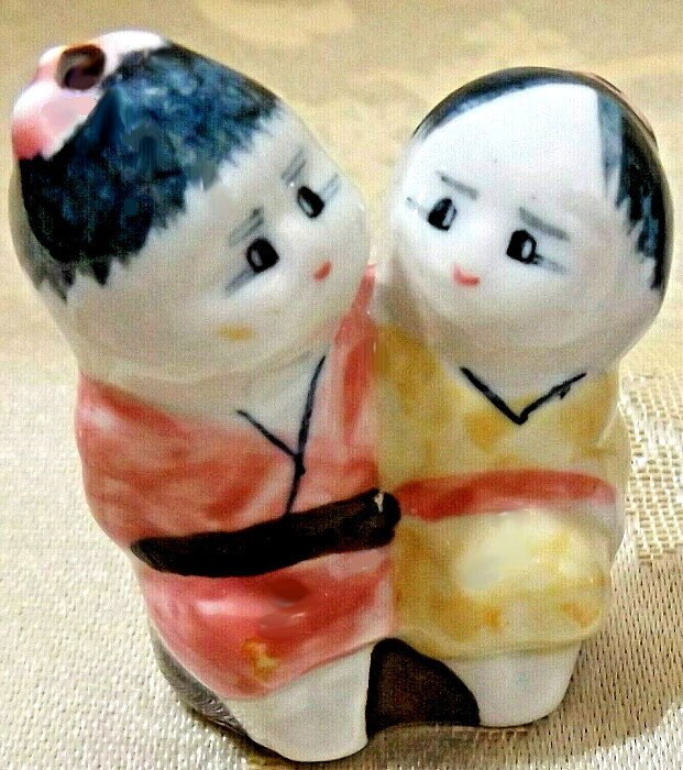 Japanese Boy & Girl Bisque Figurines 1 3/4 Dollhouse Etsy