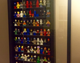 Deluxe Minifigure Display Case - With Front Acrylic Cover (Displays 99 Minifigures!)