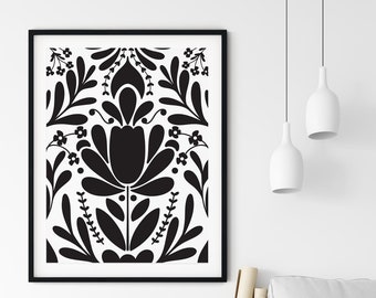 Folk art - nature print #5 - Digital Print