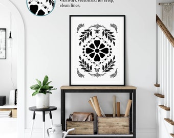 Folk art - nature print - Digital Print