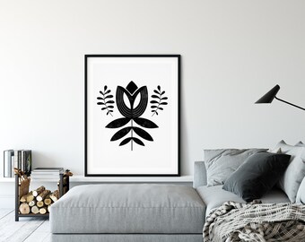 Folk Art Flower - Digital Print