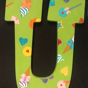 Handpainted wooden letters