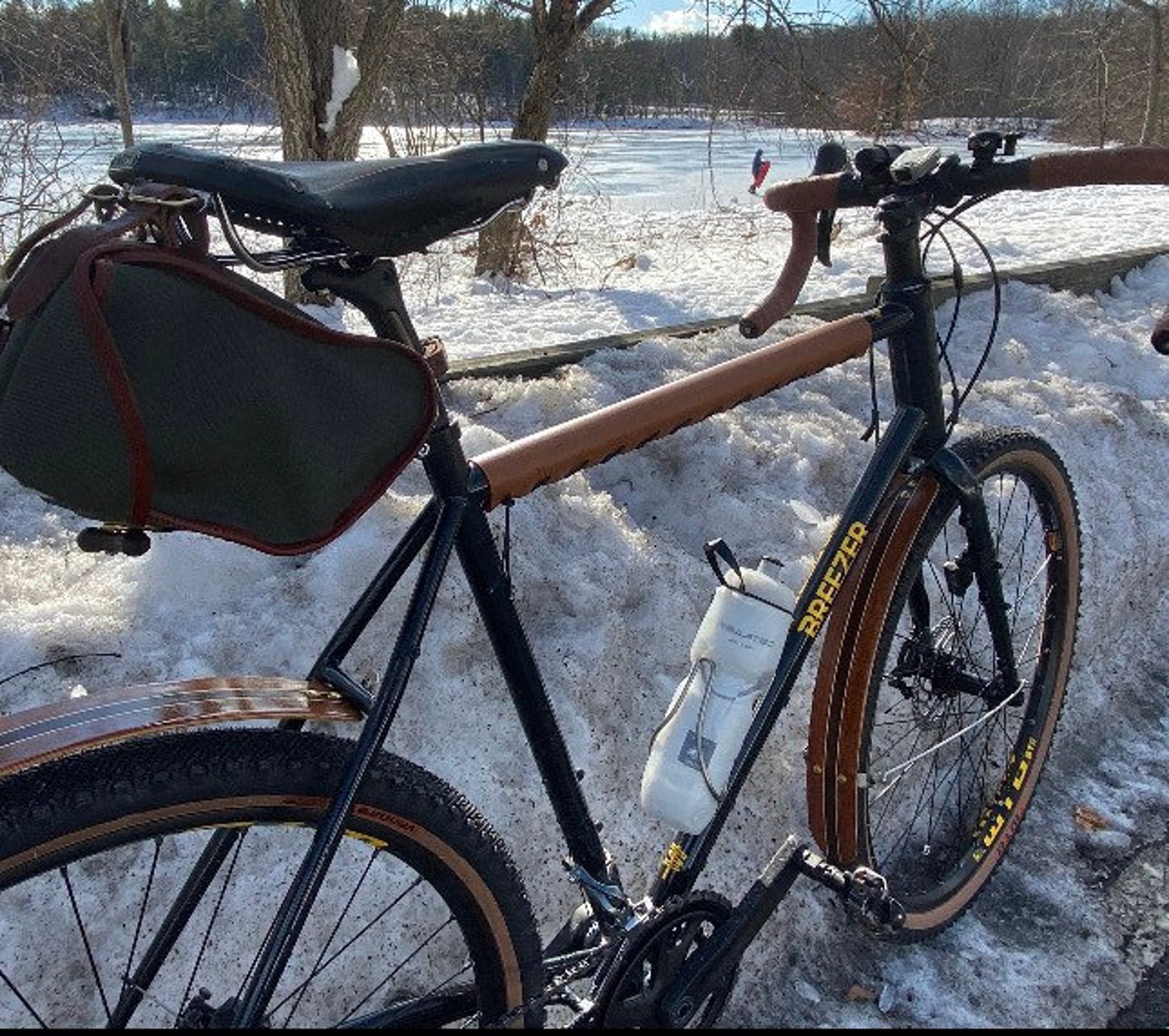 Bicycle Top Tube Protector Leather Etsy