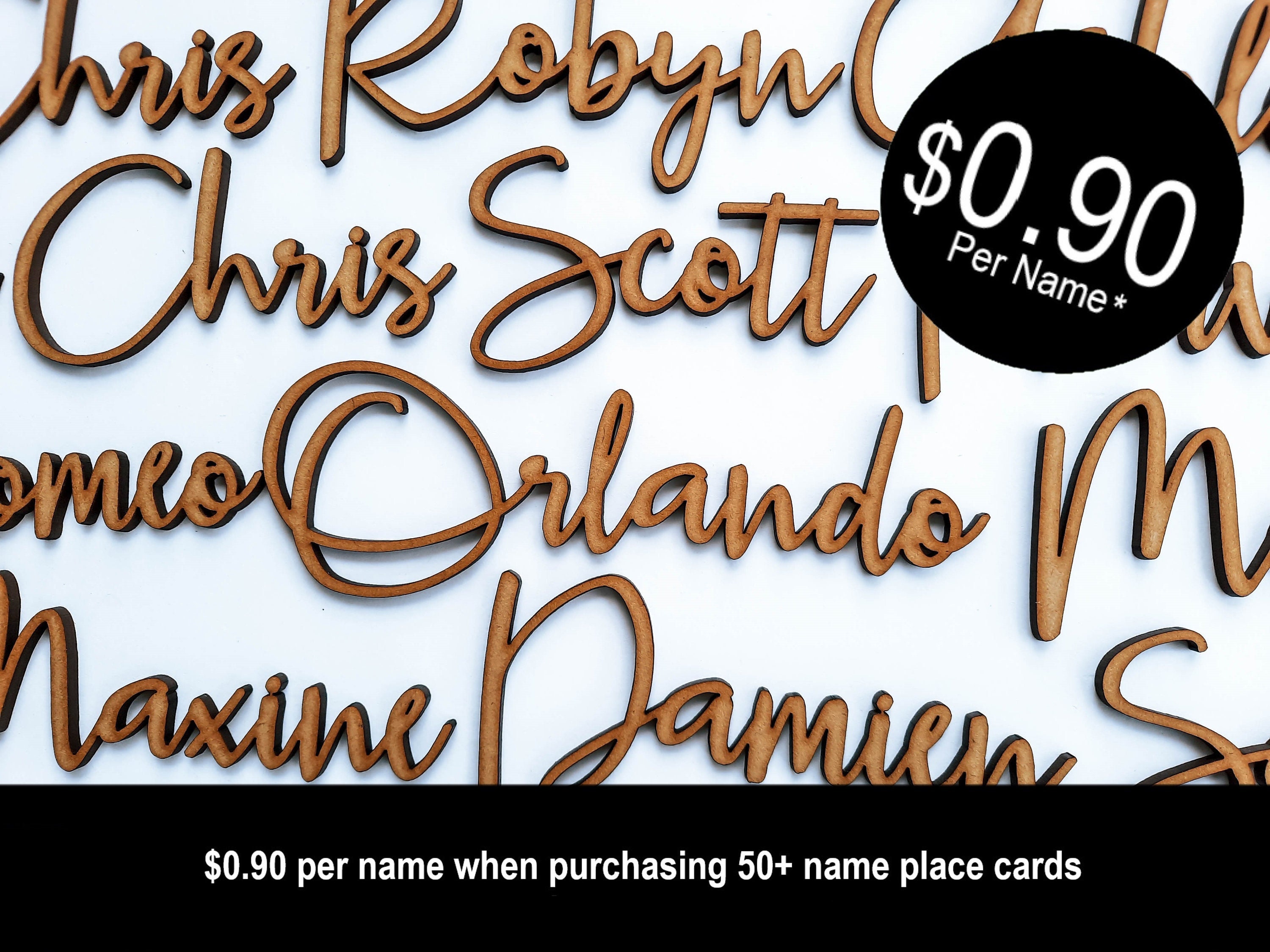 Laser Cut Name Place Cards for Weddings / Wooden Name Tags / Etsy Australia